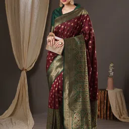 sareemall Woven Banarasi Silk Blend Saree image 3