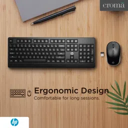 HP KM250 Wireless Keyboard & Mouse Combo (1200 DPI, Ergonomic Design, Black) image 5