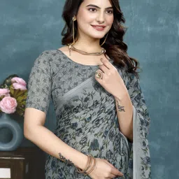 kanooda prints Printed Daily Wear Georgette Saree image 3