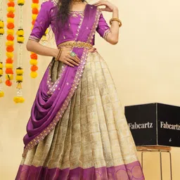 fabcartz Self Design Semi Stitched Lehenga Choli image 2