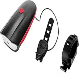 beembell BLACKBELL 140dB Rechargeable Bike Horn & LED Light with 3 Modes – Red LED Front Light image 5
