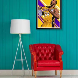 one click creations Kobe Bryant Poster With Frame Decorative Art Fine Art Print image 2