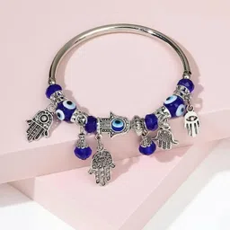Metal, Brass, Stone, Oxidised Silver, Copper, Alloy, Steel, Stainless Steel Beads Sterling Silver, Black Silver, Platinum, Silver Charm Bracelet-image-9