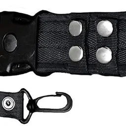 amf collections Men & Women Black Nylon Belt image 2