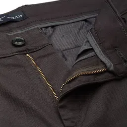 flying machine Men Slim Fit Grey Cotton Blend Trousers image 4