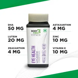 bodyfirst Body First Eye Health Supplement for Men & Women with Lutein, Zeaxanthin, Astaxanthin & DHA for Blue Light & Digital Guard, Supports Retina Health, Helps Prevent Eye Strain & Dryness, 30 Veg Capsules image 3