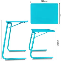 table magic Multipurpose Aqua Blue Regular Laptop Table Plastic Computer Desk image 3