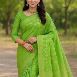 saadhvi Woven Banarasi Cotton Blend Saree-picture-12