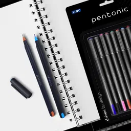 pentonic 0.7 mm Ball Pen Blister Pack | Black Matte Finish Body, Effortless Writing Ball Pen image 4