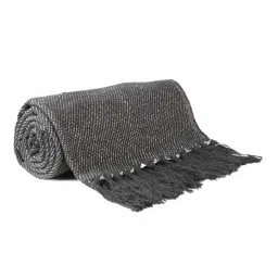 cazimo Grey Solid Cotton 50x60 Inches Sofa Throw image 3