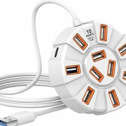 coolcold 10-Port USB 2.0 Powered Hub Docking Station for Laptop 10-Port USB 2.0 Hub (White) with Power, Hi-Speed Data Transfer USB Hub-image-41