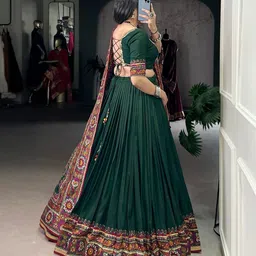 deepkala designer Floral Print Semi Stitched Lehenga Choli image 2