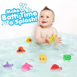 gomzy Most Popular Chu Chu Bath Toys 12 Pcs Mix Cute Animals Toy Bath Toy image 4