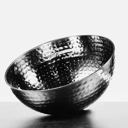 acero inox Stainless Steel Salad Bowl Karfe Super Resistance Medium Solid Deep Hammered Salad Bowl 24 cm_Silver-picture-22