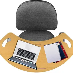 xsource Wood Curved Multipurpose Study Pad Board Use on Chair & Bed with Handles-picture-18
