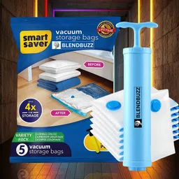blend buzz Reusable Space Saver Vacuum 281 Storage Bags With Hand Pump Travel Storage Vacuum Bags-picture-14