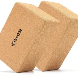 firstfit Yoga Block, Non-Slip and Supra Grip Natural Cork Yoga Brick Yoga Blocks-picture-46