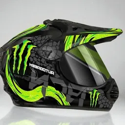 Autogreen X7 Agn Monster ABS Material with Pc Visor (KK-1) Motorbike Helmet-image-11