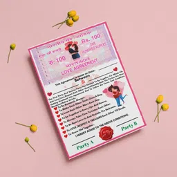 rinkon Love Contract Agreement Card Certificate And Permanent Marker Girlfriend Card Greeting Card image 2