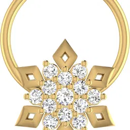 avsar Sadhana 18kt Diamond Yellow Gold Nose Wire-picture-17