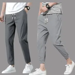 shotek Pack of 2 Men Self Design Multicolor Track Pants image 1