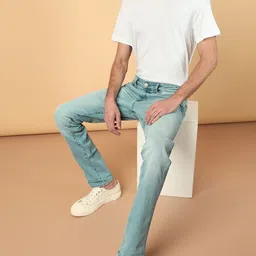 wrangler Men Slim Low Rise Blue Jeans image 1