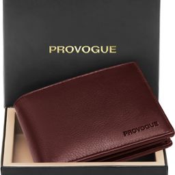 provogue Men Casual Maroon Genuine Leather RFID Wallet-picture-42