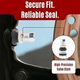 valuesphere Steel Tyre Valve Cap for Car image 3