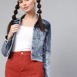 sassafras Women Washed Denim Jacket image 1