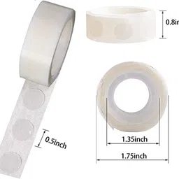 agk Solid 200 pcs Balloon Glue dot Point Dots, Removable, 2 Rolls (100 Pcs Dots Each Rolls) | White Glue dot Tape for Balloons, Glue dot for Balloons Decoration, Ceiling Balloons Dot Glue Point Stickers For Happy Birthday Decoration, Baby Shower Décor, Wedding, Anniversary, Christmas Party Decoration. Balloon image 2