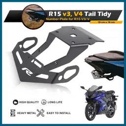 |UB1JET| Tail Tidy for R15 V3 & V4 Matte Black Bike Number Plate-image-2