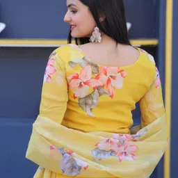 theomfab Printed Georgette Stitched Anarkali Gown image 2