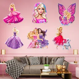 zyozi Pink Barby Theme Birthday Decorations Cardstock Cutout - Girls Birthday (Pack of 7)-picture-17