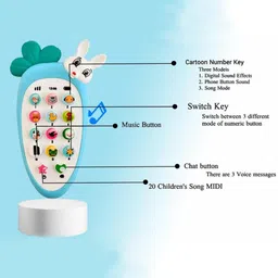 vedant enterprise Carrot Shaped Musical Toy Phone for Kids image 4