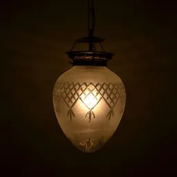 decent glass Diamond Cutting Glass Pendant Frosted Crystal Flame Hanging Lamp Pendant Lamp Ceiling Lamp-picture-32