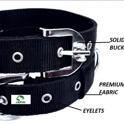 japin Neck Collar Belts for Dog 1.25 inch -Black (Pack of 2) Dog Everyday Collar image 2