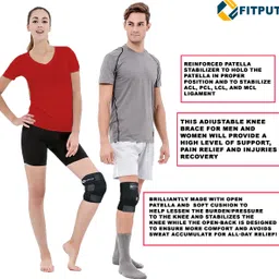 fitput Knee Cap for Women and Men adjustable joint pain relief -1 pair Knee Support image 2