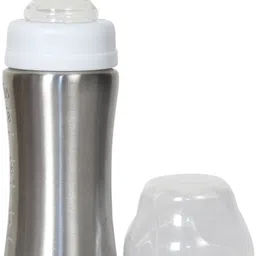the cheeky kidzz Baby Multi-Functional Stainless Steel Feeding Water Milk Nipple Feeder Bottle - 250 ml image 1