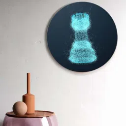 Round Blue Digital Chess Game Canvas Art Print By The Artment-image-82