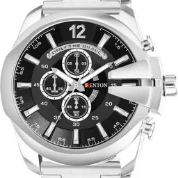 fenton Chronograph Watch For Man, Premium Stainless Steel Band, Black Dial, 50 mm Case Analog Watch - For Men F-90033-picture-10