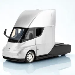 zuuluzrs Tesla Toy Truck Semi Truck Head, Die-cast Alloy Pullback Metal Car Toy image 1