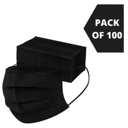 bassonic Black Protective Face Mask for Daily Safety Use (Pack of 100) Face Shaping Mask-picture-43