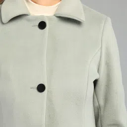 honnete 100 % Polyester Solid Coat For Women image 5