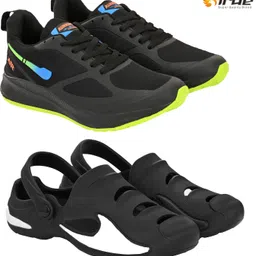 Birde New Memory Foam Combo Pack of 2 Gym, Outdoor, Running Shoes With Clogs Walking Shoes For Men-picture-40