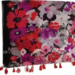 stolevilla Printed Chiffon Women Multicolor Scarf, Stole, Fancy Scarf image 3