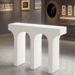 the flamingo life Flint Meadow Console In White Colour image 5