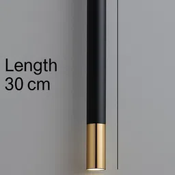 zestrum Sleek Black & Gold Cylinder Pendant Light Ceiling Light Ceiling Lamp image 3