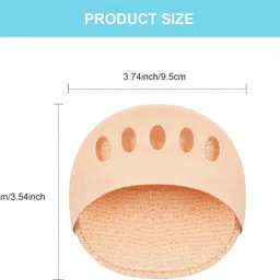 k2j Honeycomb Socks Five Finger Half Non-Slip Socks Womens Half Toe Cover Foot Support image 3