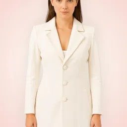 pepzo Women Solid Double Breasted Casual Blazer-picture-11