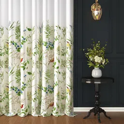 152 cm (5 ft) Window Cotton Room Darkening Curtain Single Curtain-image-40